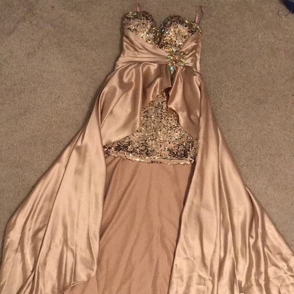 Golden champagne dress! Gold sequin dress. Great quality - Picture 5 of 5